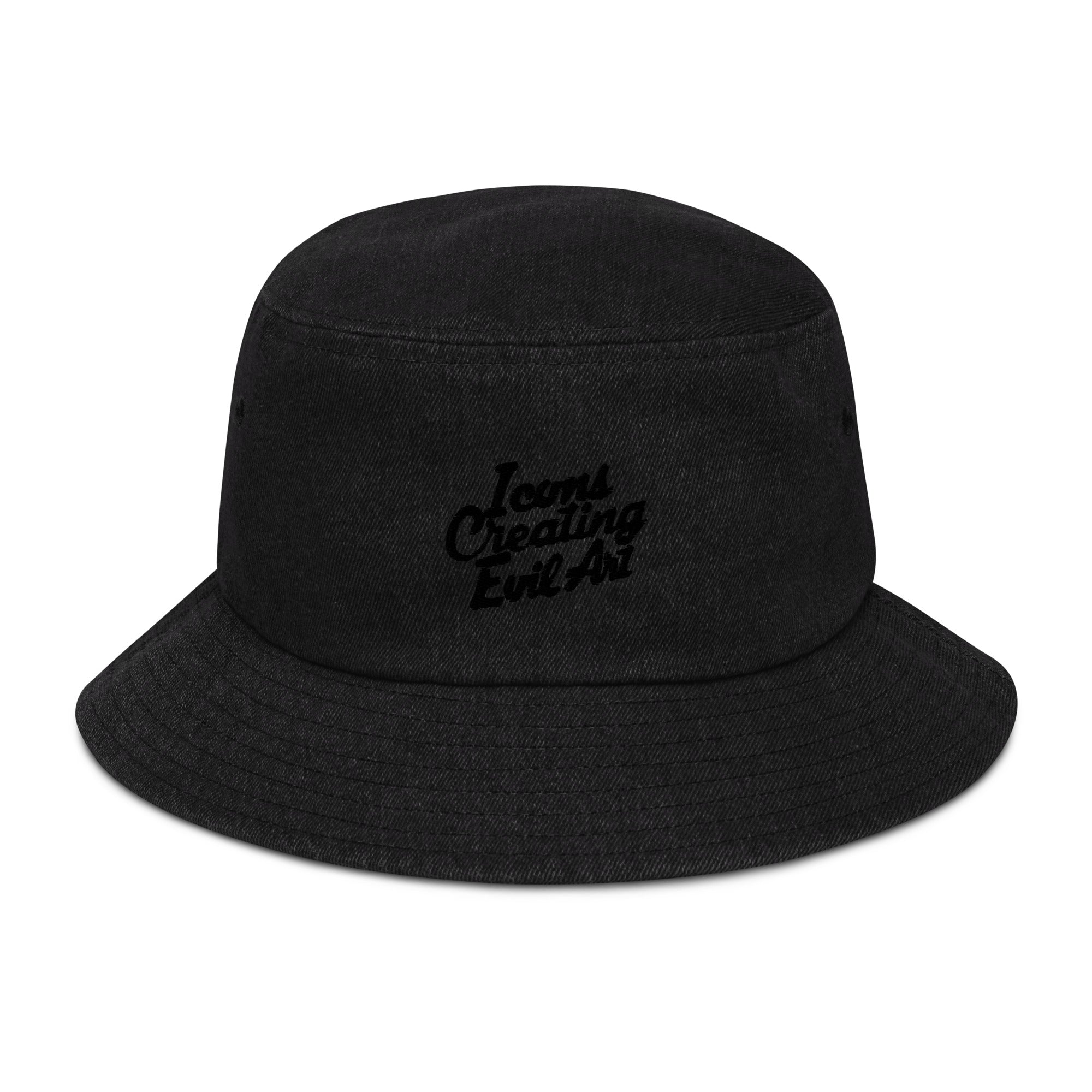 Embroidered ICEA - logo Denim bucket hat