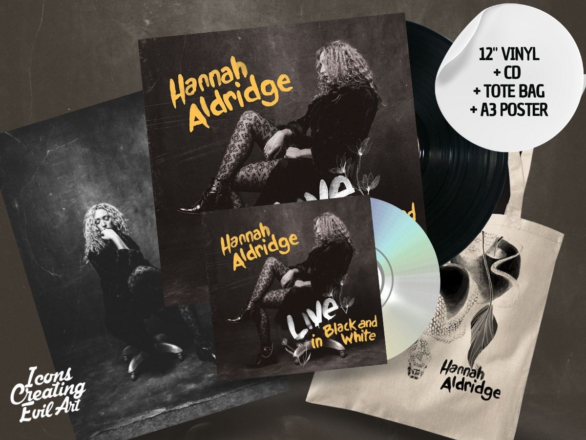 Hannah Aldridge - Live in Black and White (DELUXE PACKAGE #3: Vinyl, CD, Poster, Totebag)
